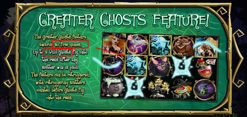 Greater Ghosts Feature in Bubble Bubble 2 slot