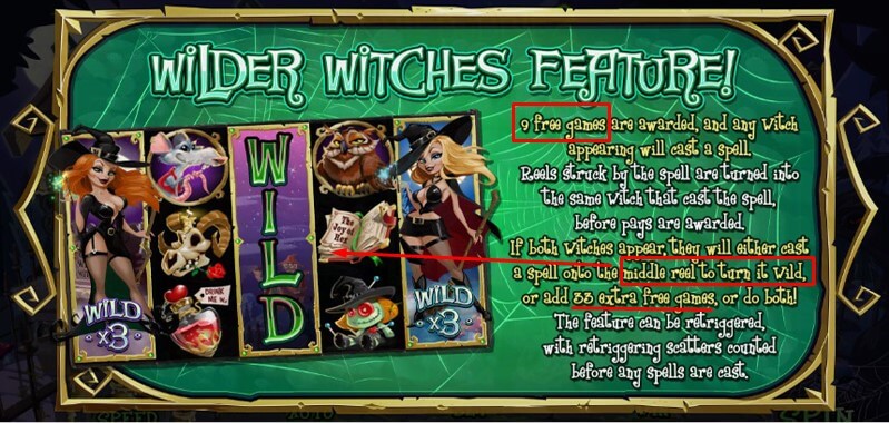 Wilder Witches Feature in Bubble Bubble 2 slot