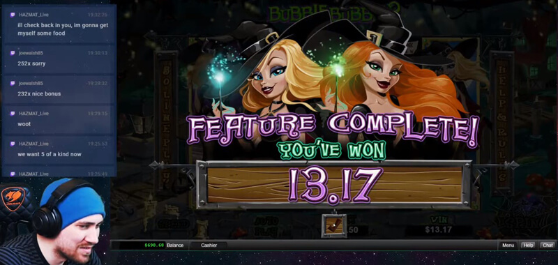 Ultra Betwitch Bonus Total Win in Bubble Bubble 2 slot