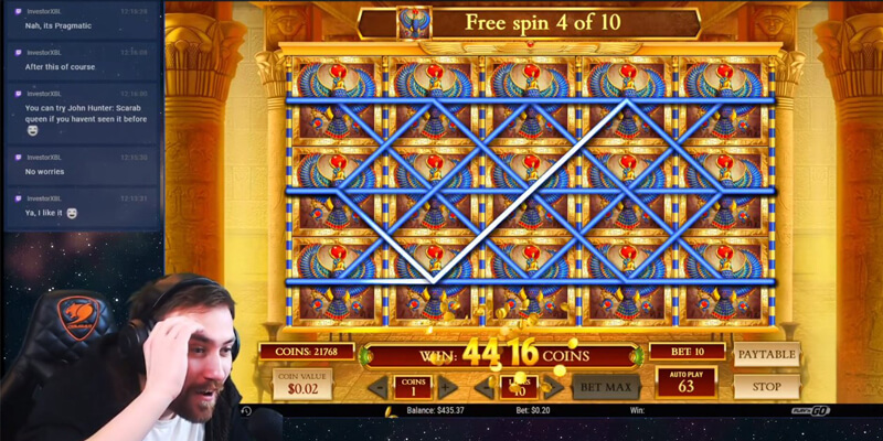 Free Spins Win in Book of Dead slot