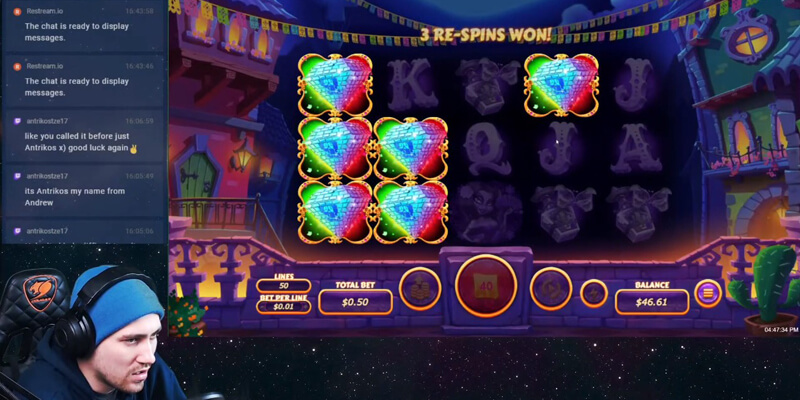 Diamond Jackpot Respin Feature