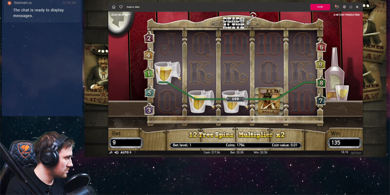Dead or Alive Slot Bonus Features